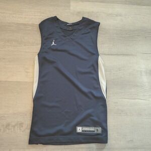 Nike Jordan Shirt Dri‎ Fit Small Sleeveless Basketball Jersey Blue y2k vtg